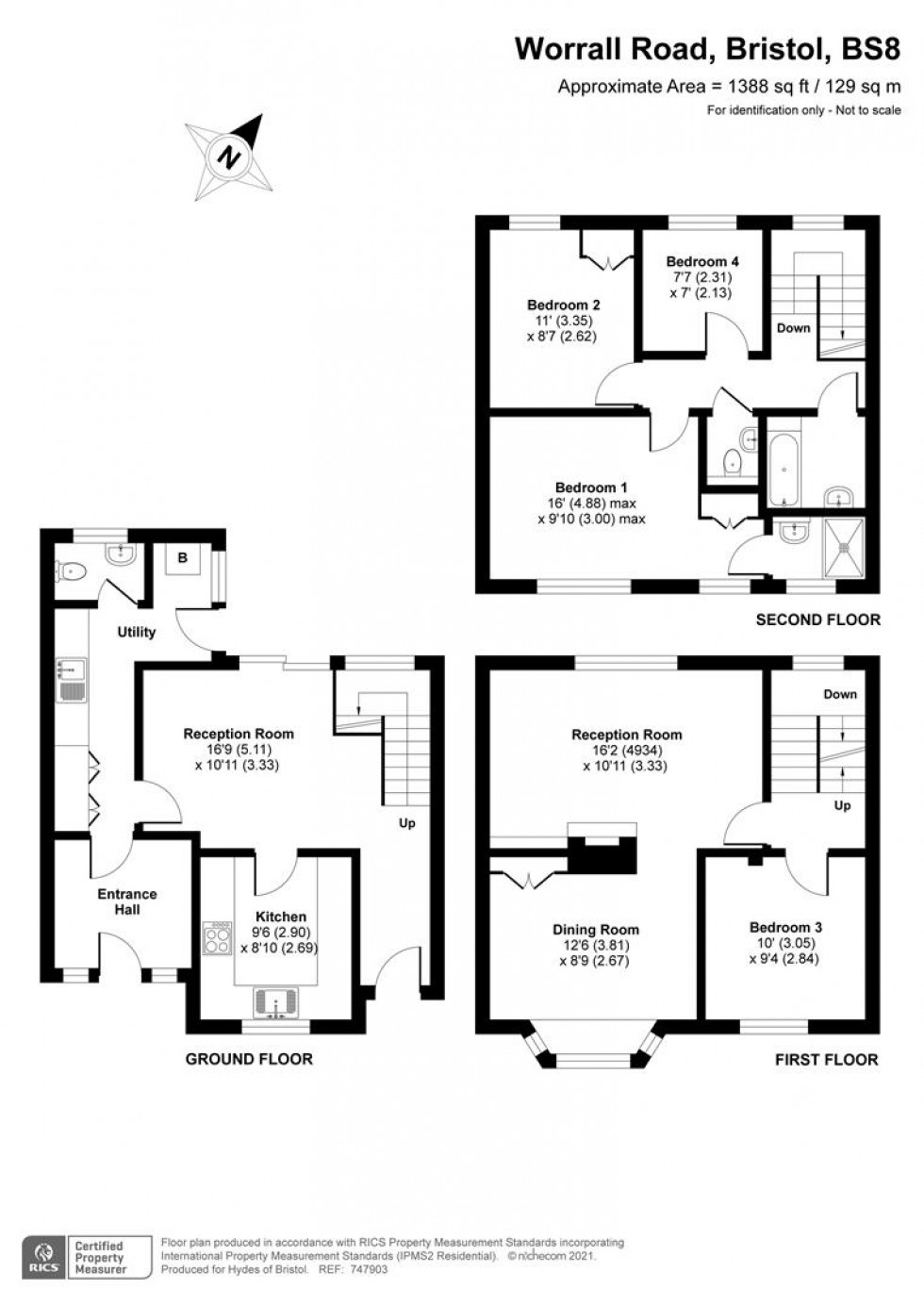 Floorplan for Worrall Road, Clifton, Bristol, BS8