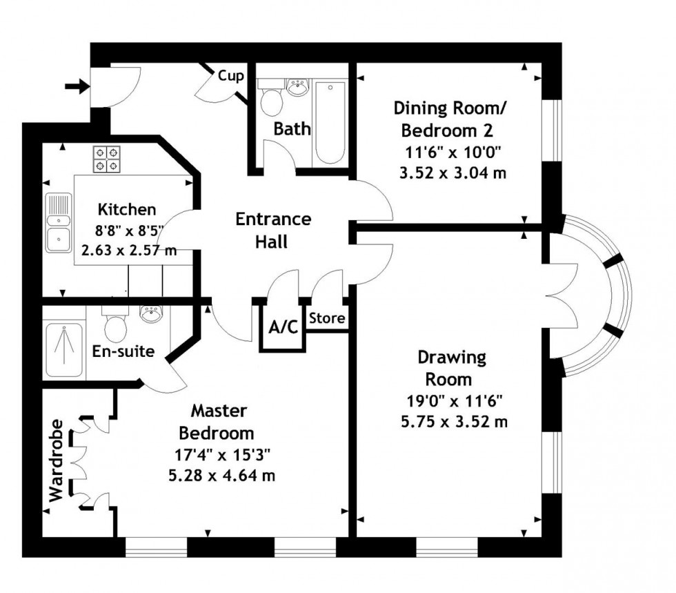 Floorplan for The Avenue, Clifton, BS8
