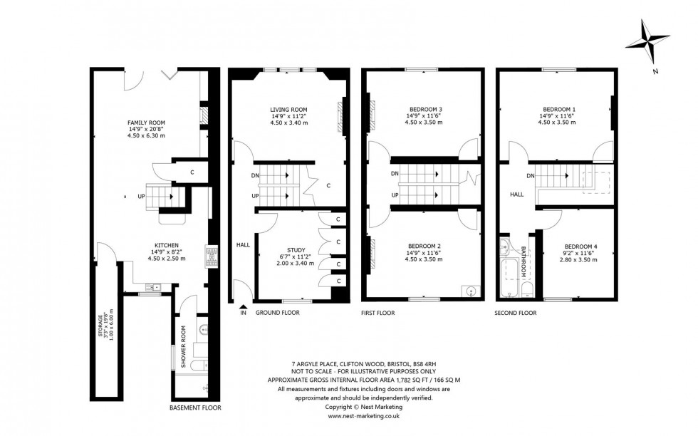Floorplan for Argyle Place, Clifton Wood, Bristol, BS8