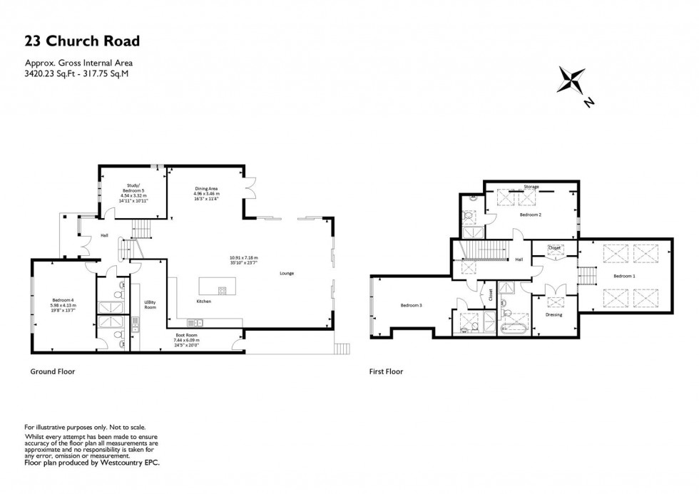 Floorplan for Church Road, Abbots Leigh, Bristol, BS8
