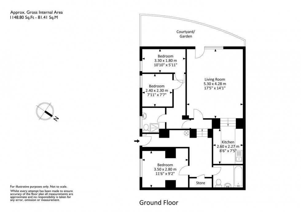 Floorplan for College Road, Clifton, Bristol, BS8