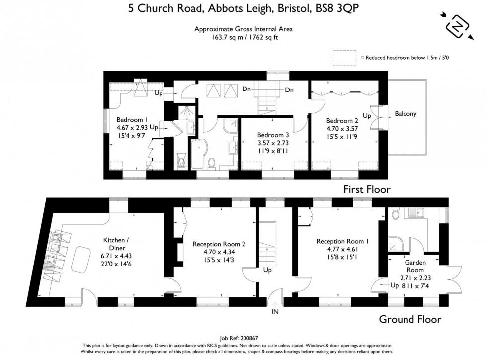 Floorplan for Church Road, Abbots Leigh, Bristol, BS8