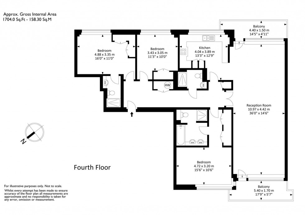 Floorplan for Merchants Road, Clifton, Bristol, BS8