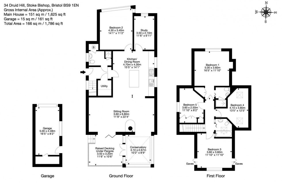 Floorplan for Stoke Bishop, Bristol, BS9