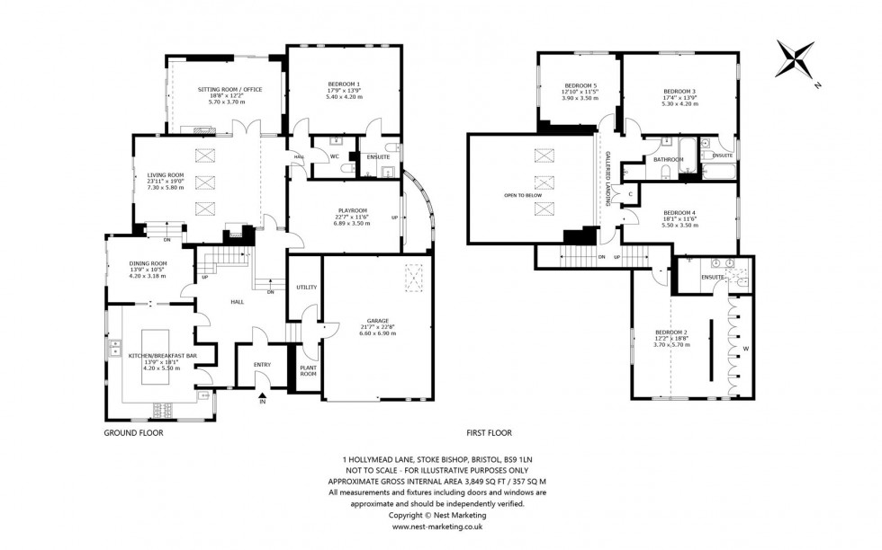 Floorplan for Stoke Bishop, Bristol, BS9