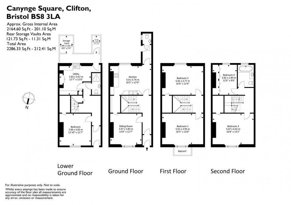 Floorplan for Canynge Square, Clifton, Bristol, BS8