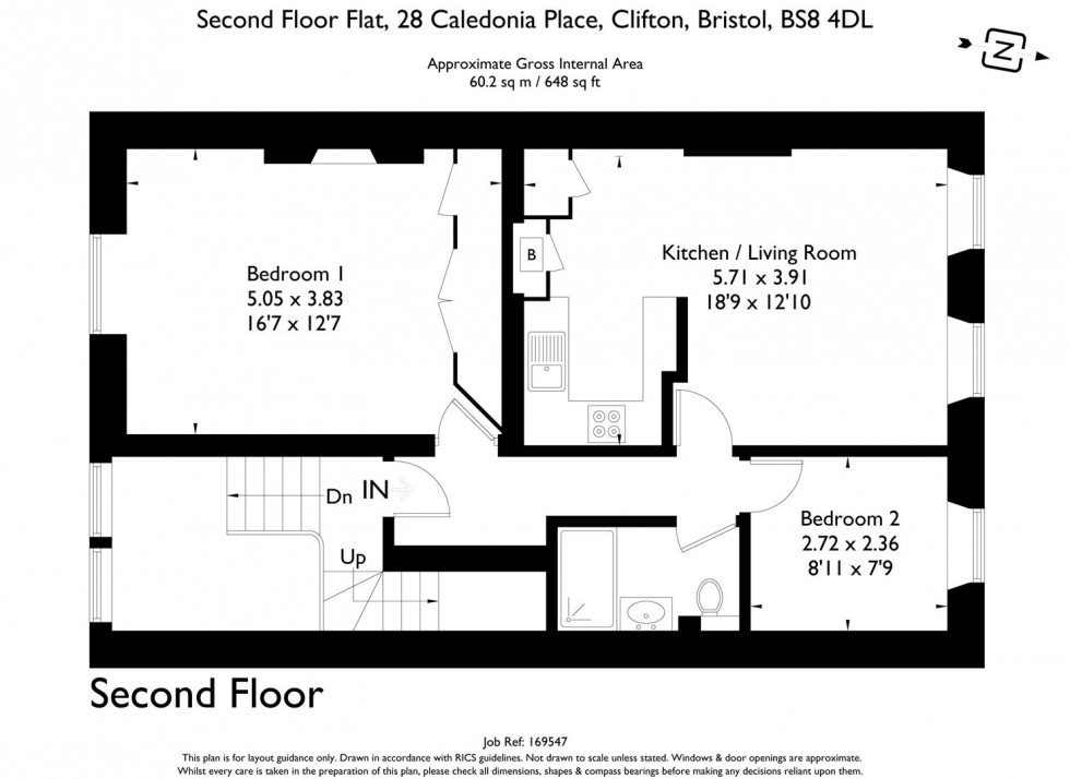 Floorplan for Caledonia Place, Clifton, Bristol, BS8