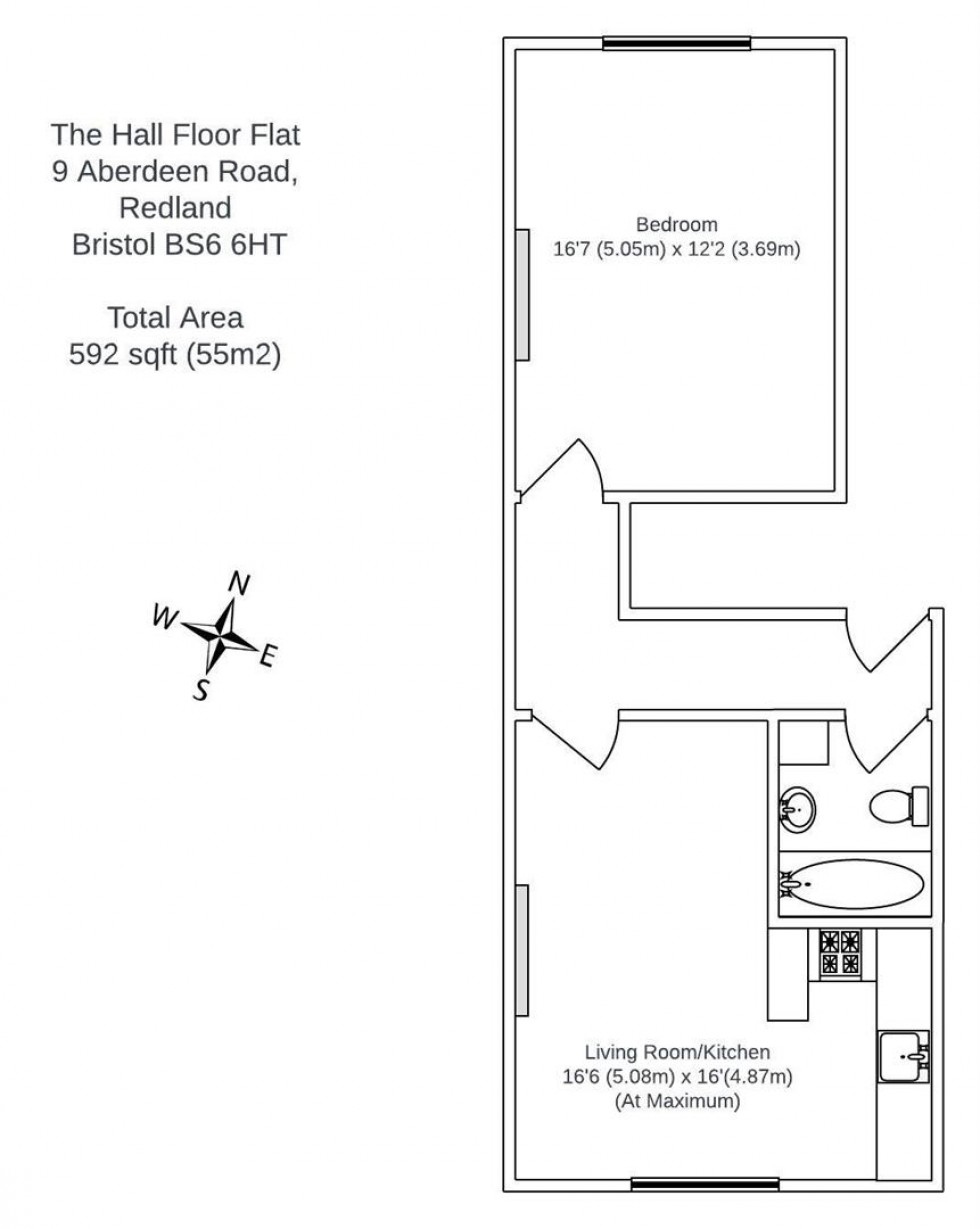 Floorplan for Aberdeen Road, Redland, Bristol, BS6