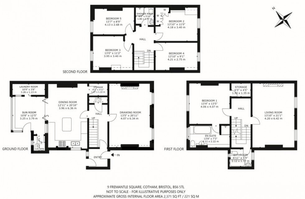 Floorplan for Fremantle Square, Cotham, Bristol, BS6