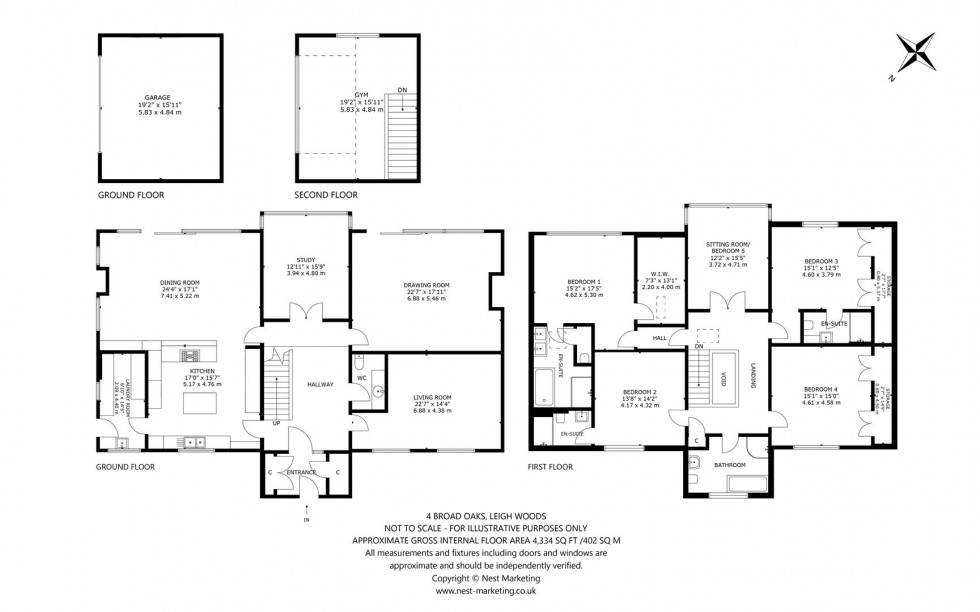 Floorplan for Leigh Woods, Bristol, BS8