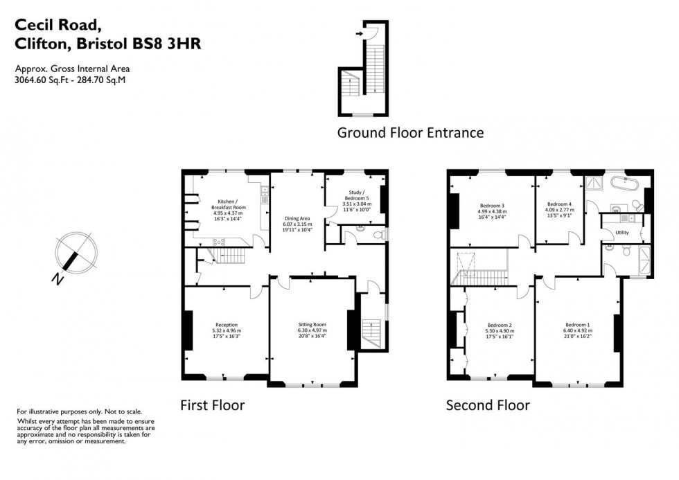 Floorplan for Cecil Road, Clifton, Bristol, BS8