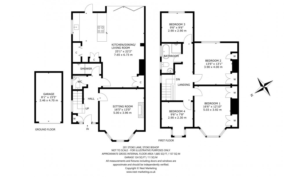 Floorplan for Stoke Lane, Stoke Bishop, Bristol, BS9