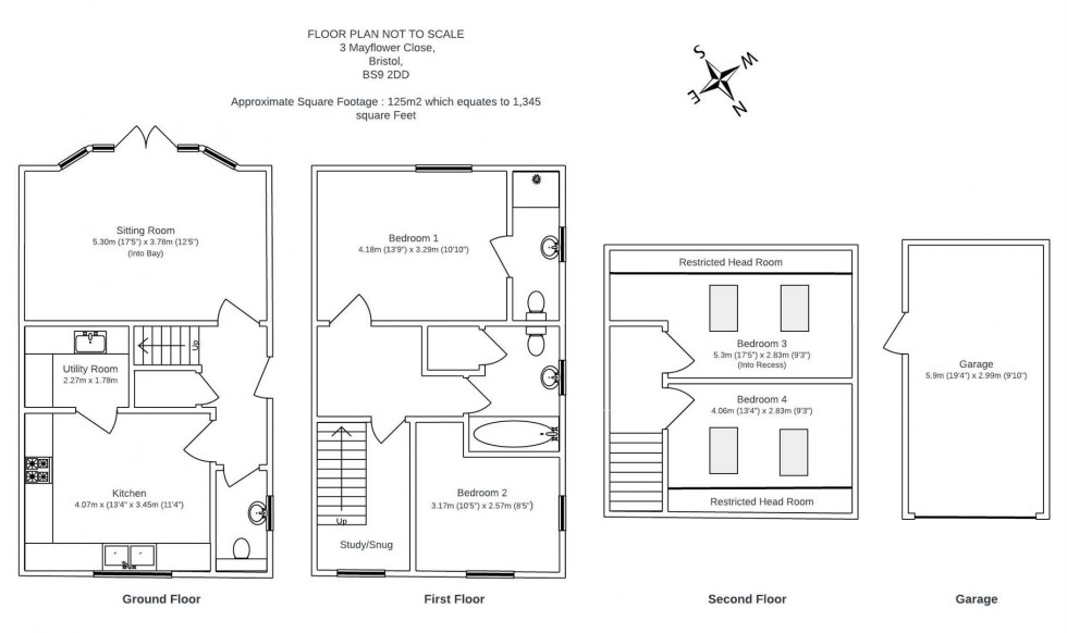 Floorplan for Mayflower Close, Coombe Dingle, Bristol, BS9